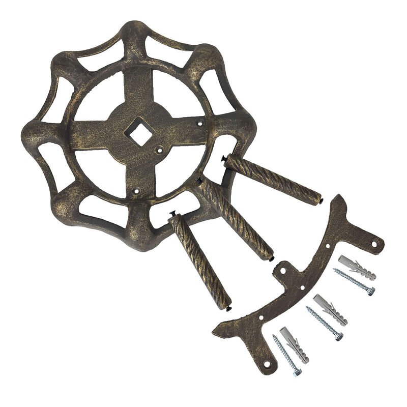 Vintage Faucet Spigot Hose Holder - Cast Iron with Bronze Finish - Holds 75 Feet image number 6