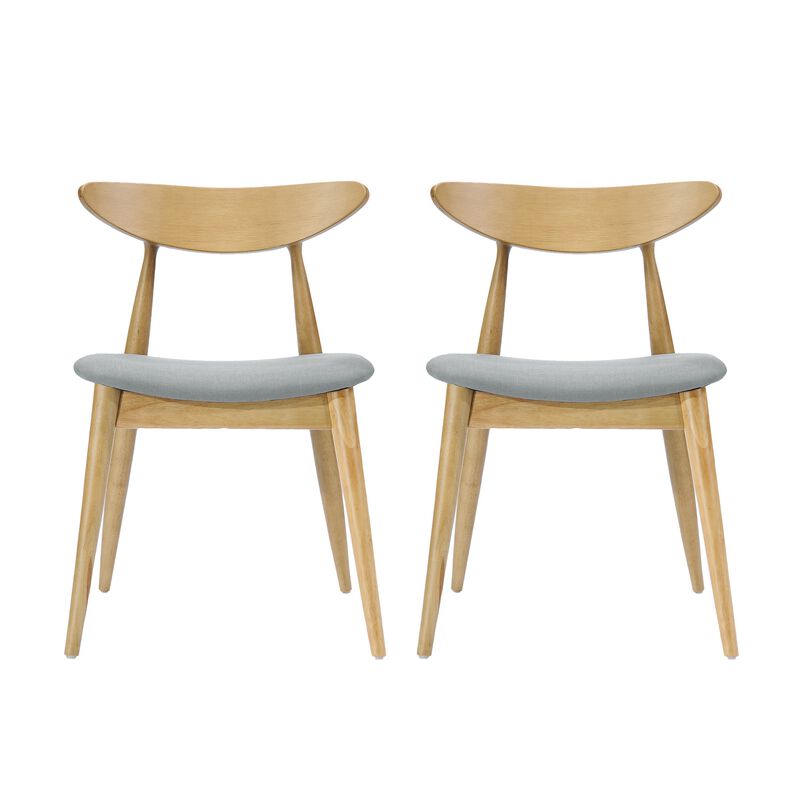 Hoso Dining Chair Set of 2, Curved, Padded image number 0