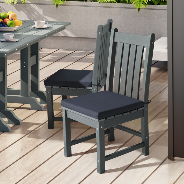 WestinTrends Outdoor Patio Kitchen Dining Chair Square Seat Cushions Set of 4, 16 x 15