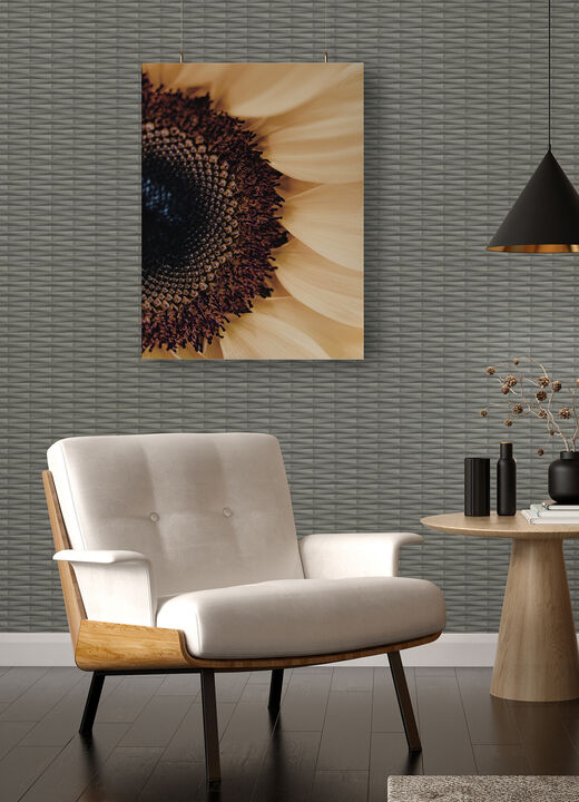 Gator Slate Geometric Stripe Wallpaper