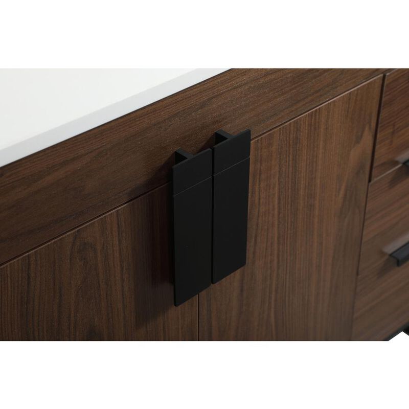 Elegant Kitchen and Bath 36 inch Single bathroom vanity in walnut