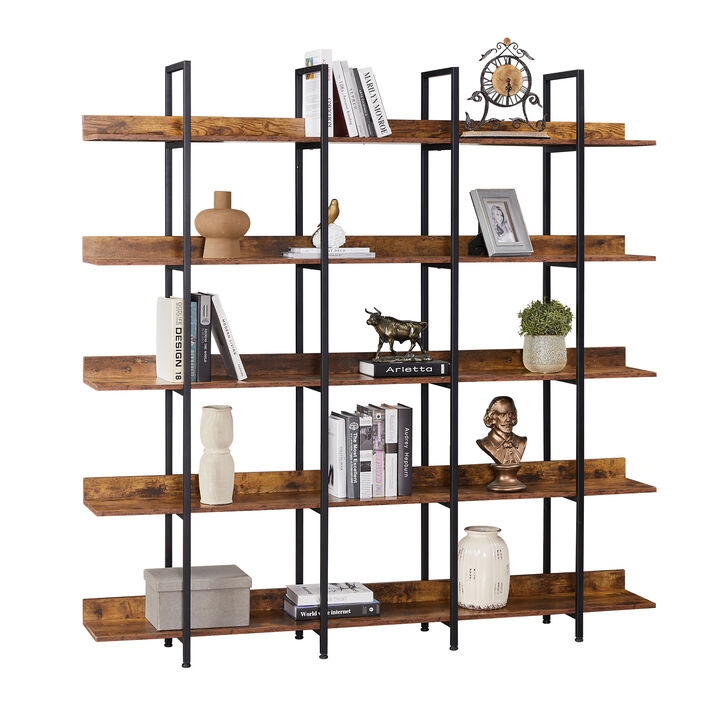 Merax Industrial  5 Tier Bookcase Open Bookshelf