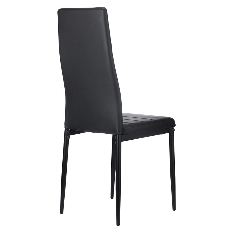Modern Accent Dining Chairs Set of 4, Padded Leather Chairs with Sturdy Metal Legs image number 8