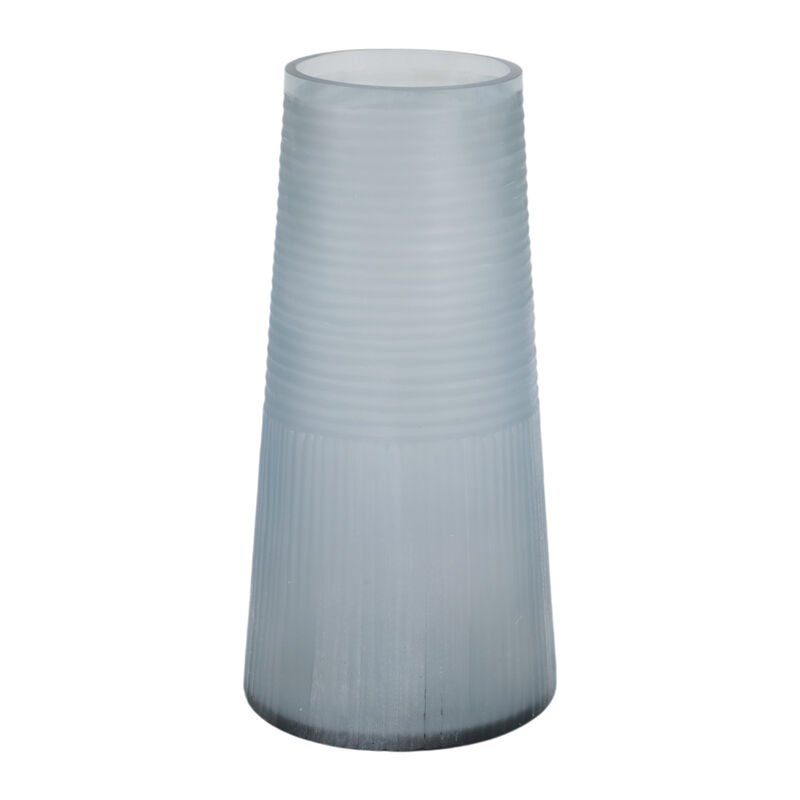 Etched Lines Tapered Vase Blue image number 0
