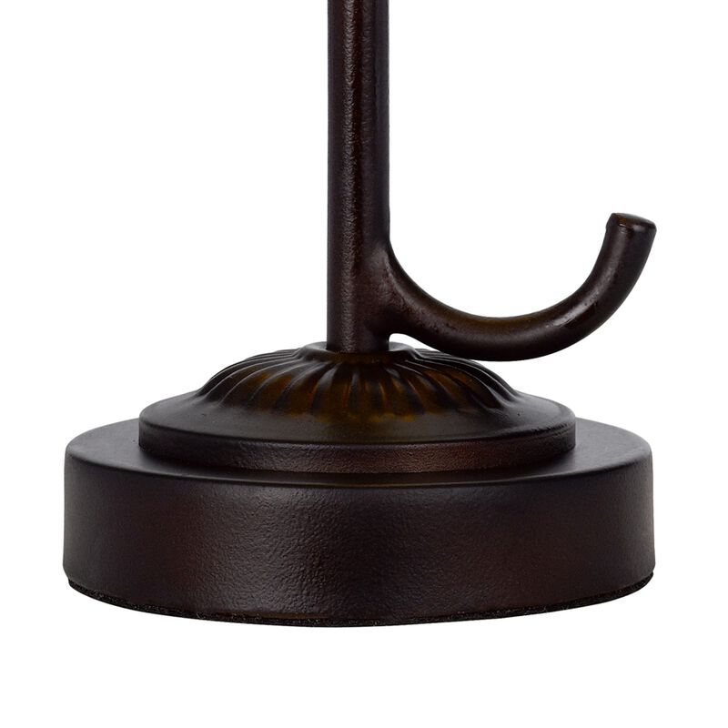 Eli 13 Inch Accent Lamp, Painted Avian Pair Tiffany Style Shade, Multicolor image number 3