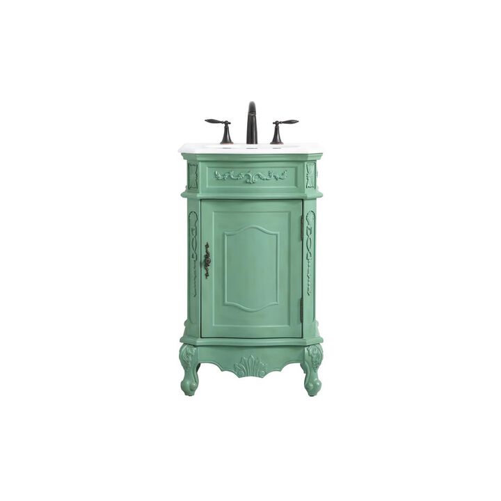 Elegant Kitchen and Bath 21 inch Single Bathroom vanity in vintage mint