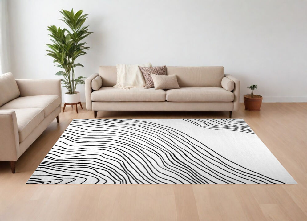 HomeRoots Abstract Area Rug