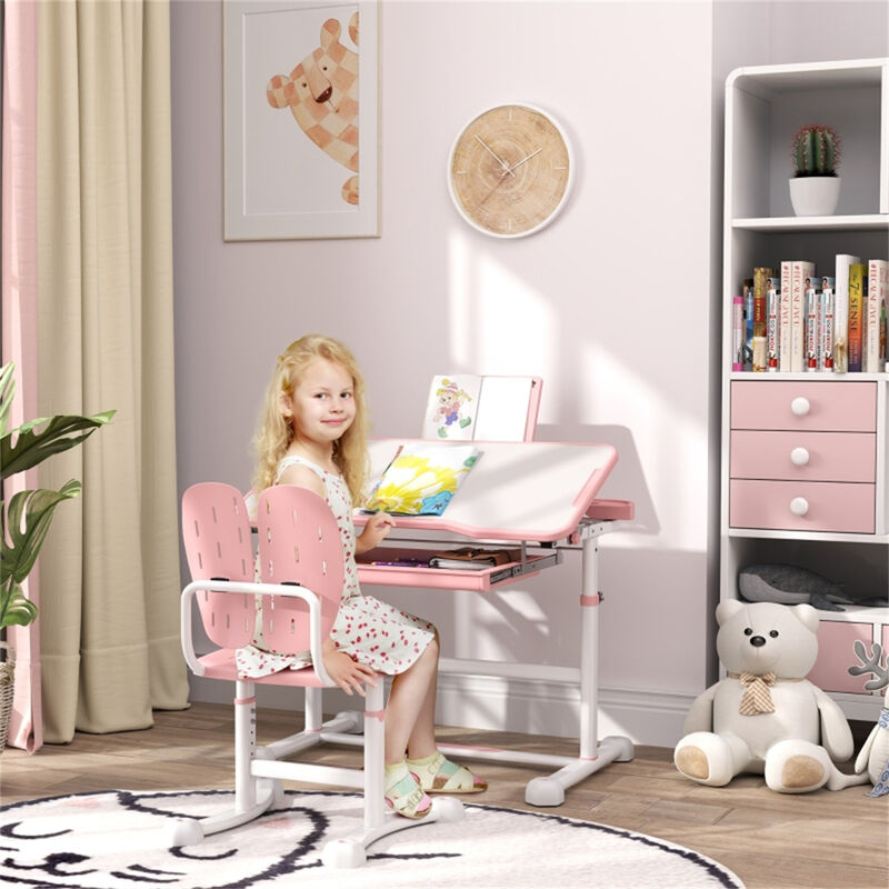 Kids Desk and Chair Set for Study and Playtime