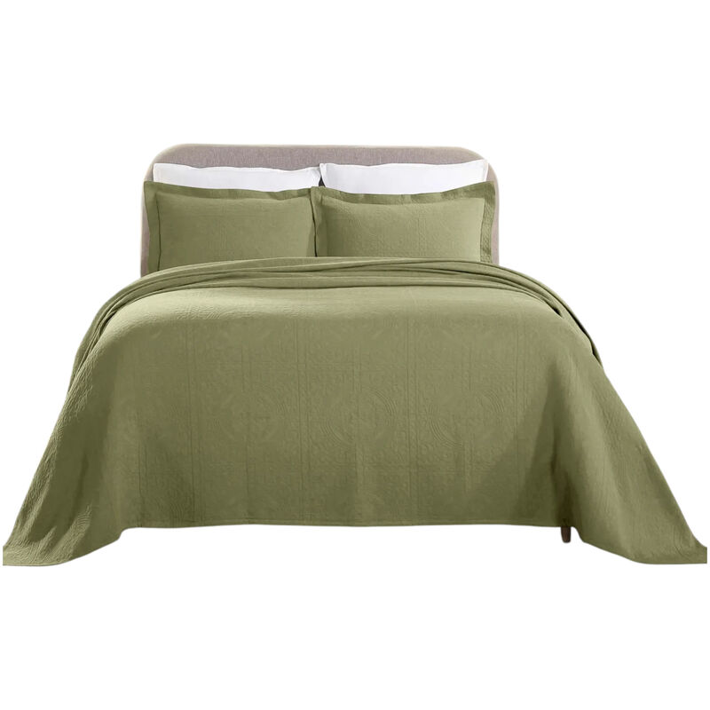 Lightweight Cotton Matelasse Bedspread and Shams Set for Bedroom image number 2