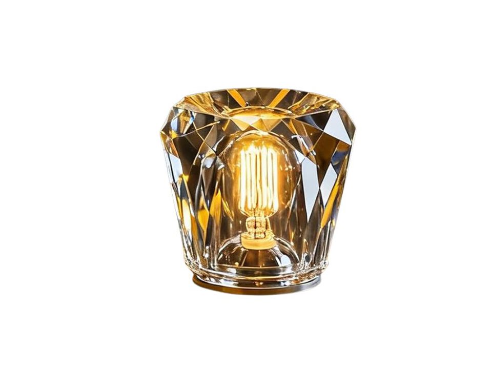 Cordless Crystal Table Lamp Rechargeable Dimmable Ambient Light for Home Decor