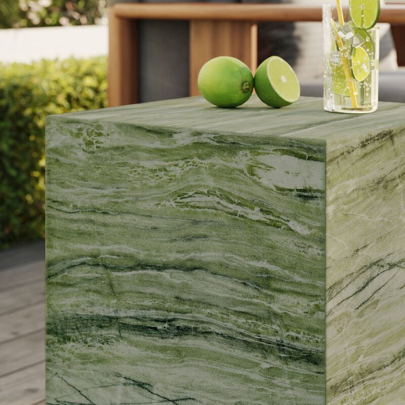 Modway Jordana Square Plinth Indoor - Outdoor Patio Concrete Side Table image number 8