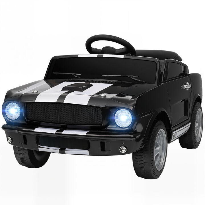 BreeBe Licensed Ford Shelby GT 350 Kids Ride On Car with Remote Control, Adjustable Speed, MP3, Smooth Start, LED Lights