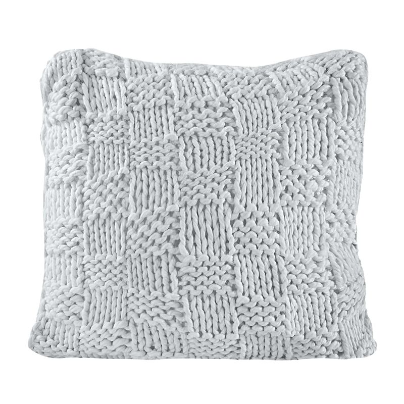 Chess Knit Gray Euro Sham image number 0