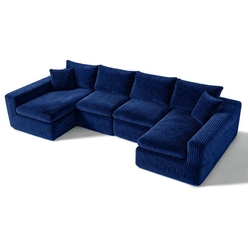 Nespfe Modular U-Shaped Compressed Sectional Sofa image number 7