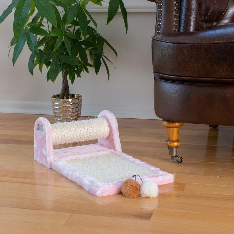 Armarkat Rolling Real Wood Cat Scratcher Toy, Sisal Scratching Board For Cats Training