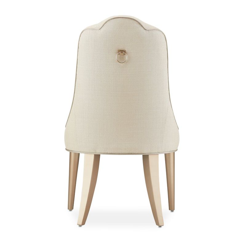 Michael Amini Malibu Crest Dining Side Chair - Chardonnay Set of 2