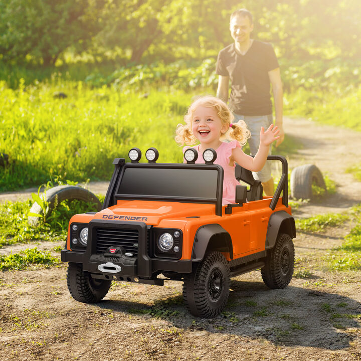 BreeBe Land Rover Licensed Electric Car for Kids with Remote Control, Dual Motors, Spring Suspension, LED Lights
