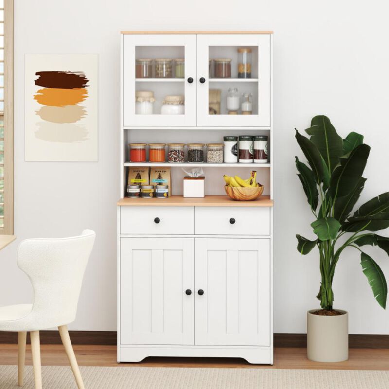 Hivvago Pantry Cabinet with 2 Removable Shelves