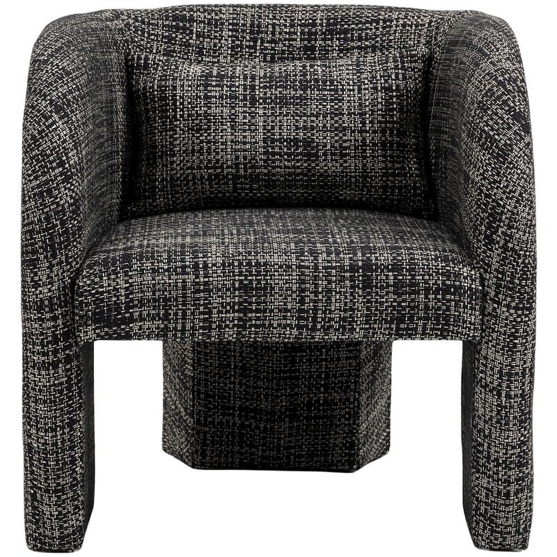 Meridian Furniture Sawyer Black Weaved Polyester Fabric Accent Chair image number 1