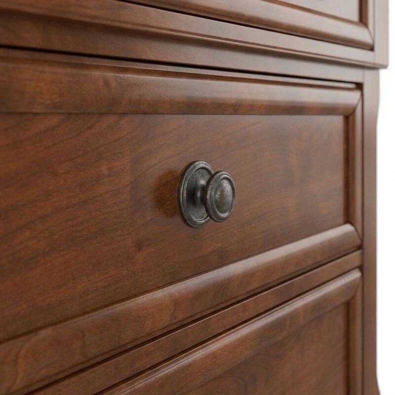 Cherry Nightstand with Storage Drawer and Smooth Finish image number 3