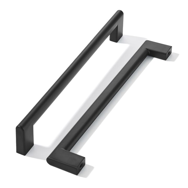 khtumeware 6 Inch Hole Center 6 Pack Matte Black Cabinet Pulls Heavy Duty Solid Kitchen Drawer Handle, Hardware for Bathroom, Dr