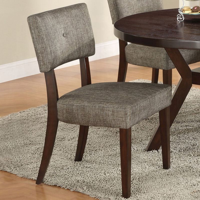 Simple Relax Dining Chair, Gray And Espresso image number 1