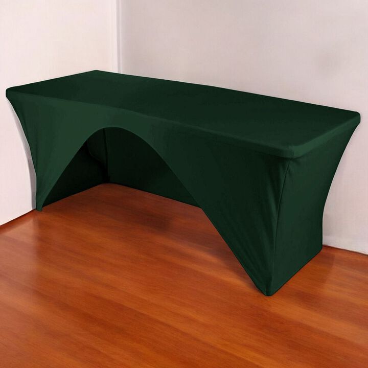 Wrinkle Resistant Rectangular Open Back Tablecloth for Parties and Events