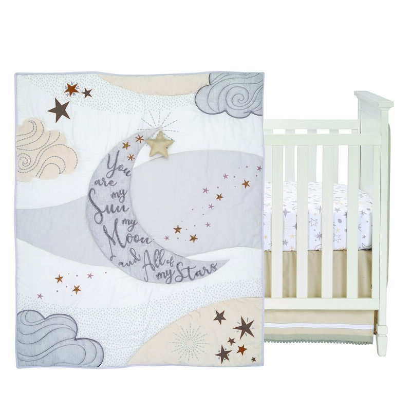 Lambs & Ivy Goodnight Moon 3-Piece Celestial Nursery Baby Crib Bedding Set