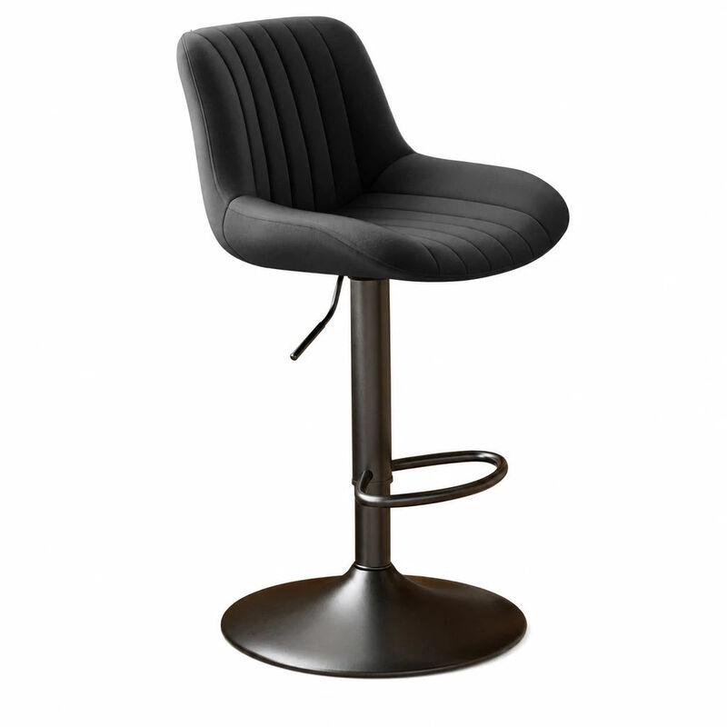 Swivel Bar Stools Set of 2, Upholstered Counter Height Bar Stools with Back and Footrest, 360 Degree Swivel Kitchen Island Chairs, Modern Barstools for Kitchen Counter, Home Bar, Dining image number 0