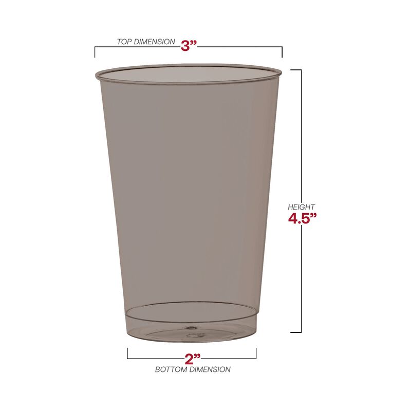 12 oz. Clear Black Plastic Party Cups (240 Cups) image number 3