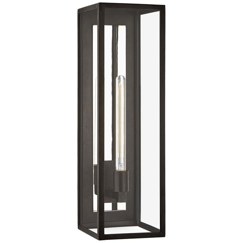 Fresno Grande 3/4 Wall Lantern in Aged Iron with Clear Glass image number 0