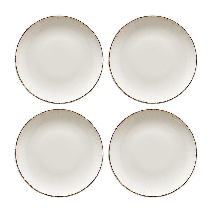 Retro dia.10" Round Decorated Porcelain Plate (Set of 4)