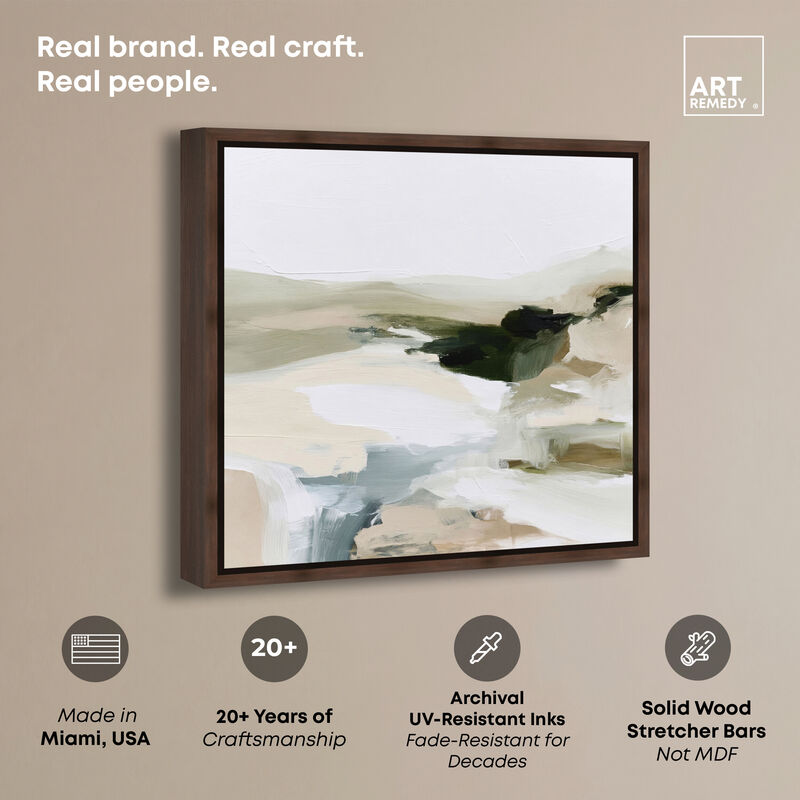 Serene Stratum I Abstract Canvas Print by Art Remedy image number 2