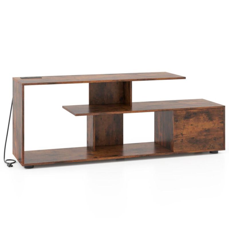 Hivvago Entertainment Center TV Stand with Power Outlet