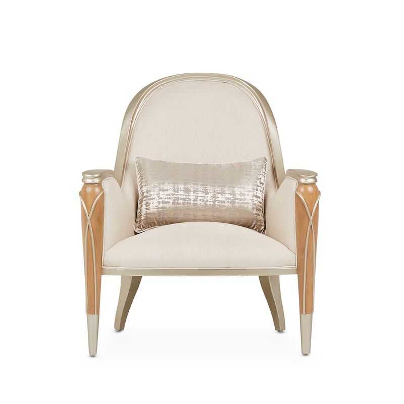 Michael Amini Villa Cherie Matching Chair - Pearl/Caramel