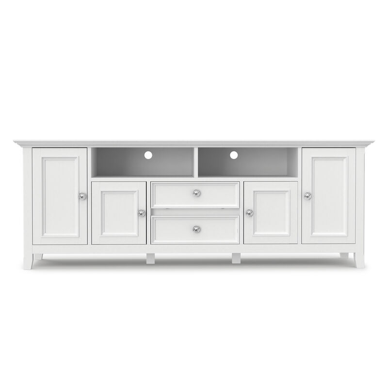 Amherst 72 inch Wide Solid Wood Transitional TV Stand in White image number 2