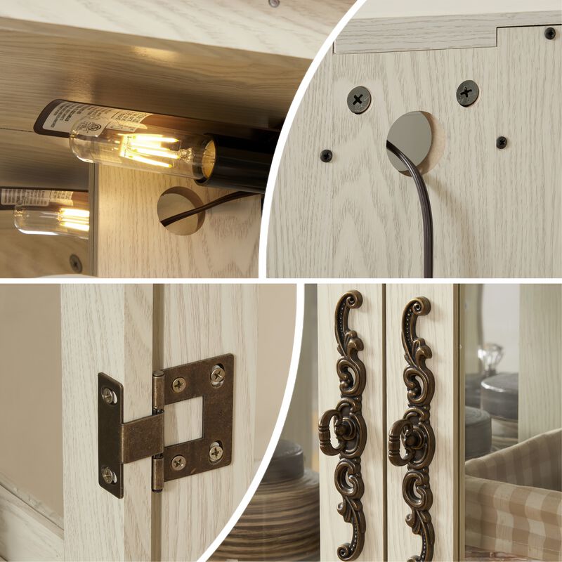 25.98 in. Display Cabinet with 2 Glass Doors