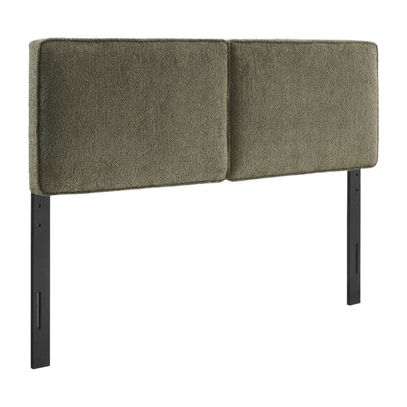 Boucle Fabric King Headboard with Soft Texture and Sturdy Frame Design image number 0