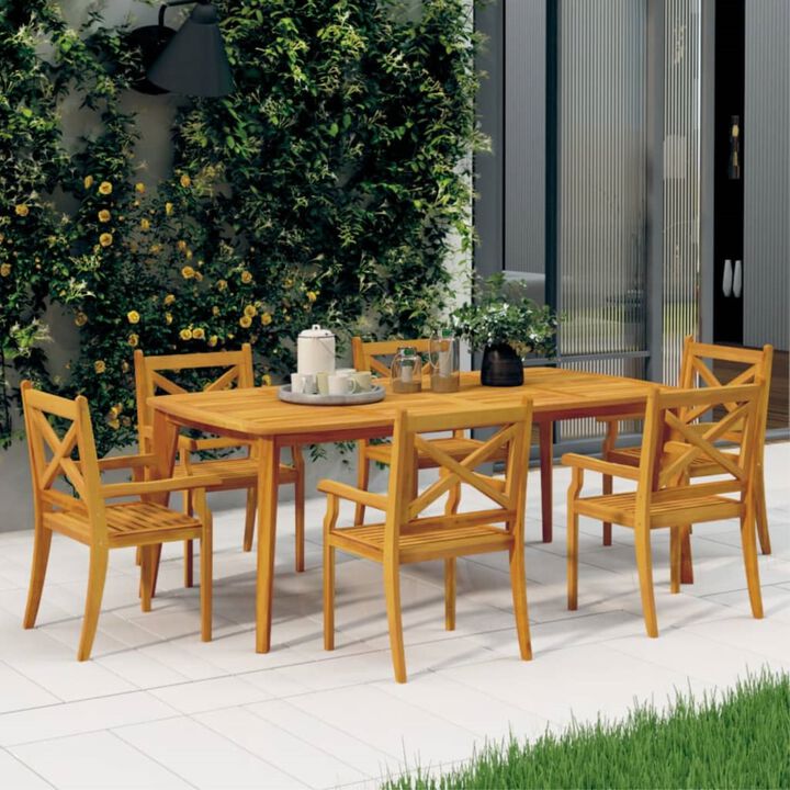 vidaXL Patio Dining Chairs 6 pcs Solid Wood Acacia
