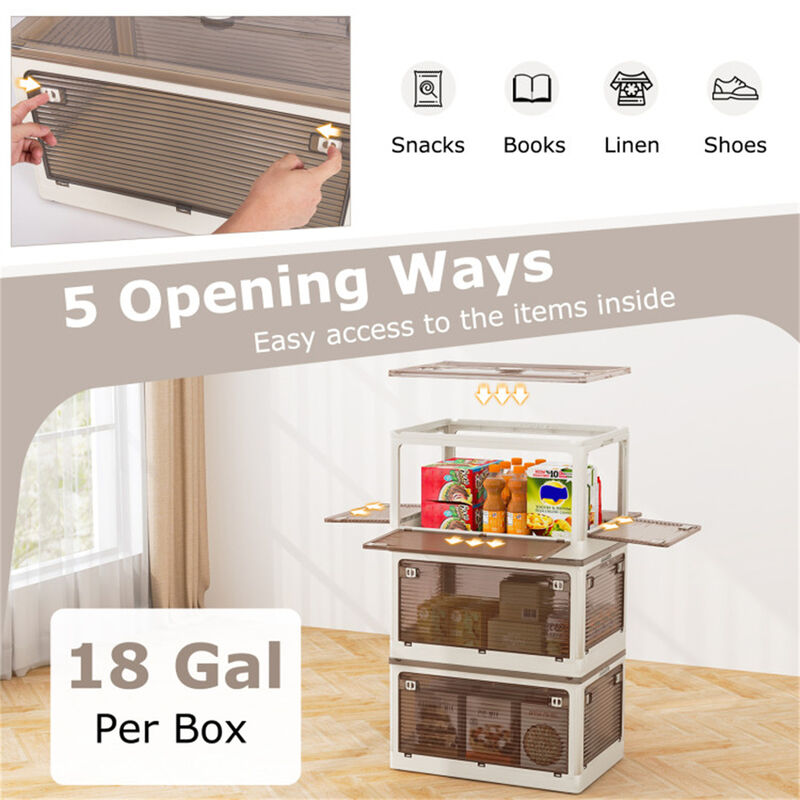 3-Pack Stackable Storage Bins for Home Organization and Closet Storage image number 4