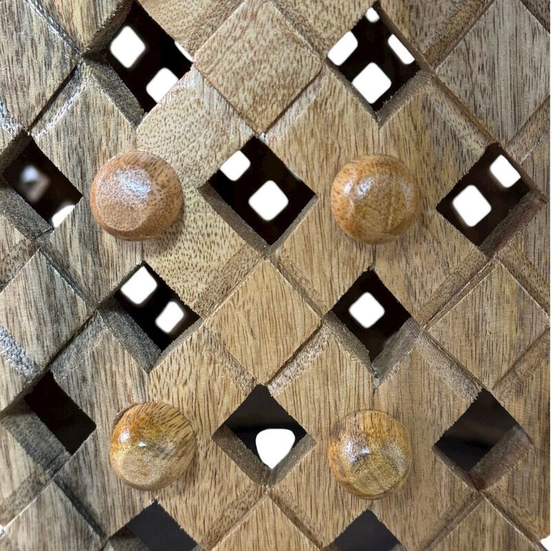 Carolina Chair & Table Artisan 30 Lattice Weave Mango Wood Coffee Table - Natural