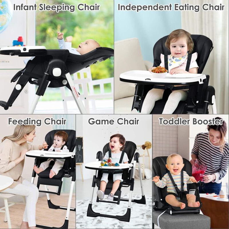 Hivvago 4-in-1 High Chair Booster Seat with Adjustable Height and Recline