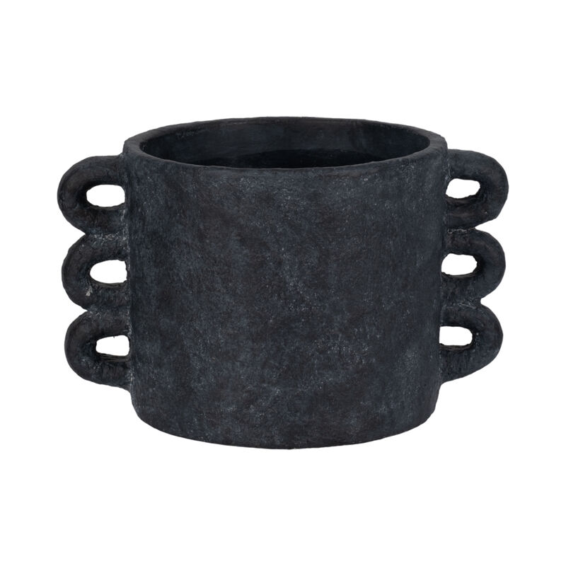 13" Black Arch Handle Planter