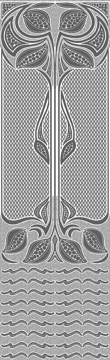 Nouveau White Paintable Dado Wallpaper