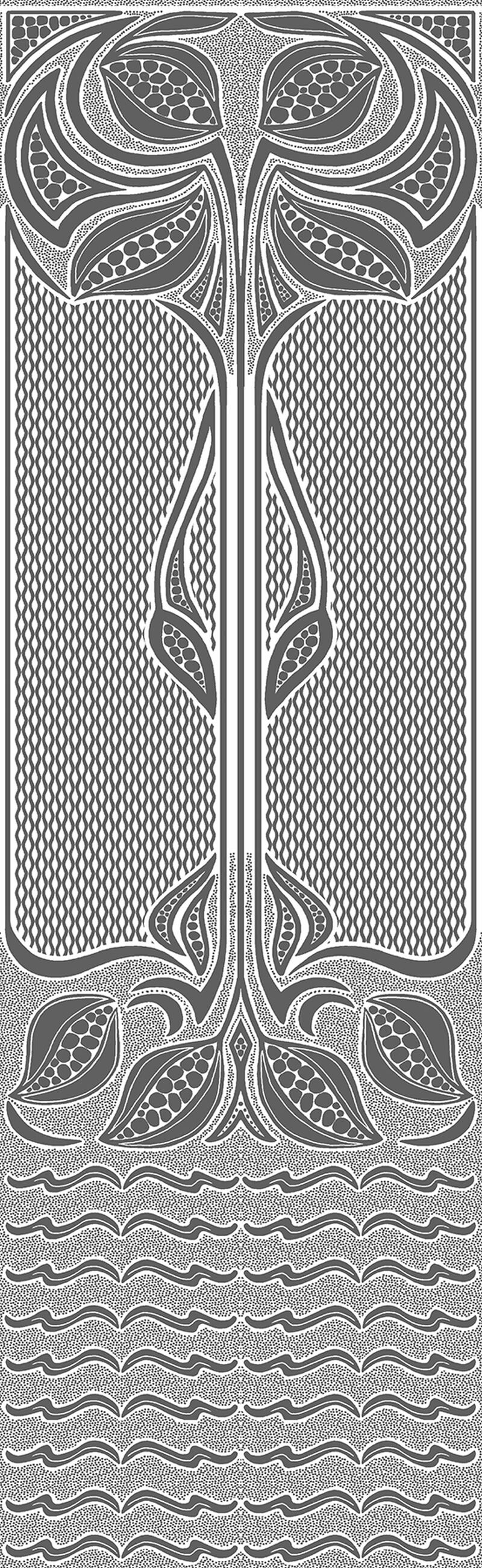 Nouveau White Paintable Dado Wallpaper image number 0