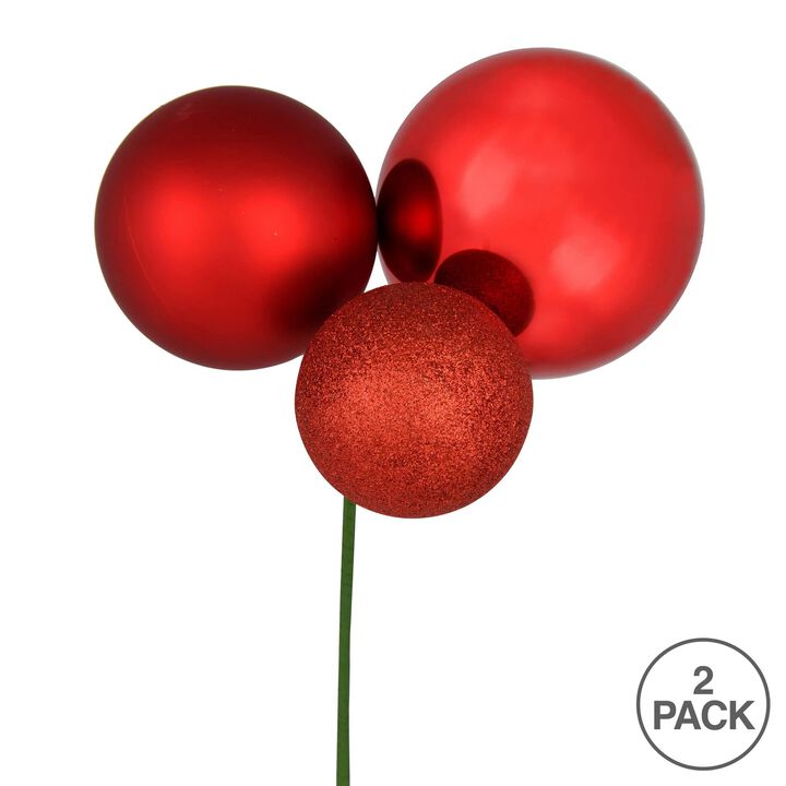 Vickerman Red Ornament Pick