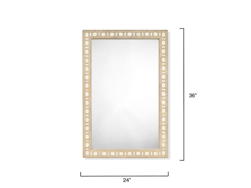 Sama Wood & Bone Inlay Mirror