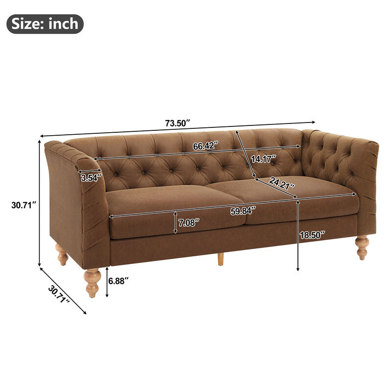 Kelhak 3 Seat PU Sofa image number 9
