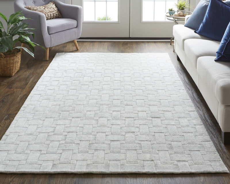 Redford 8669F White/Silver 9' x 12' Rug image number 3