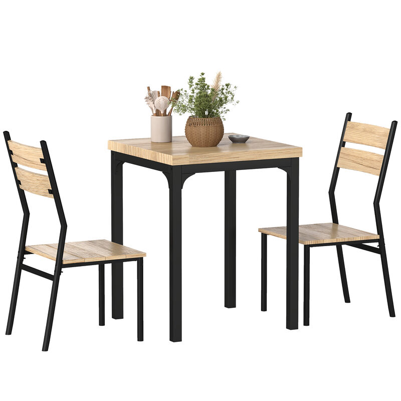Hivvago 3-Piece Kitchen Table and Chair Set for Small Spaces image number 0